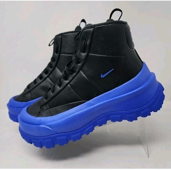 Nike Blazer Mid Roam Boots Womens 8.5 Black Blue Hiking Trail Winter Shoes - Picture 2 of 5